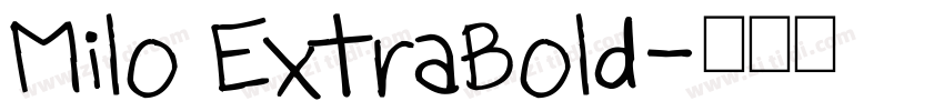 Milo ExtraBold字体转换